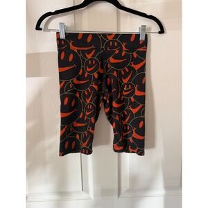 Nike Sportswear All Over Print Swoosh Graphic Leggings Pants XS Black Orange